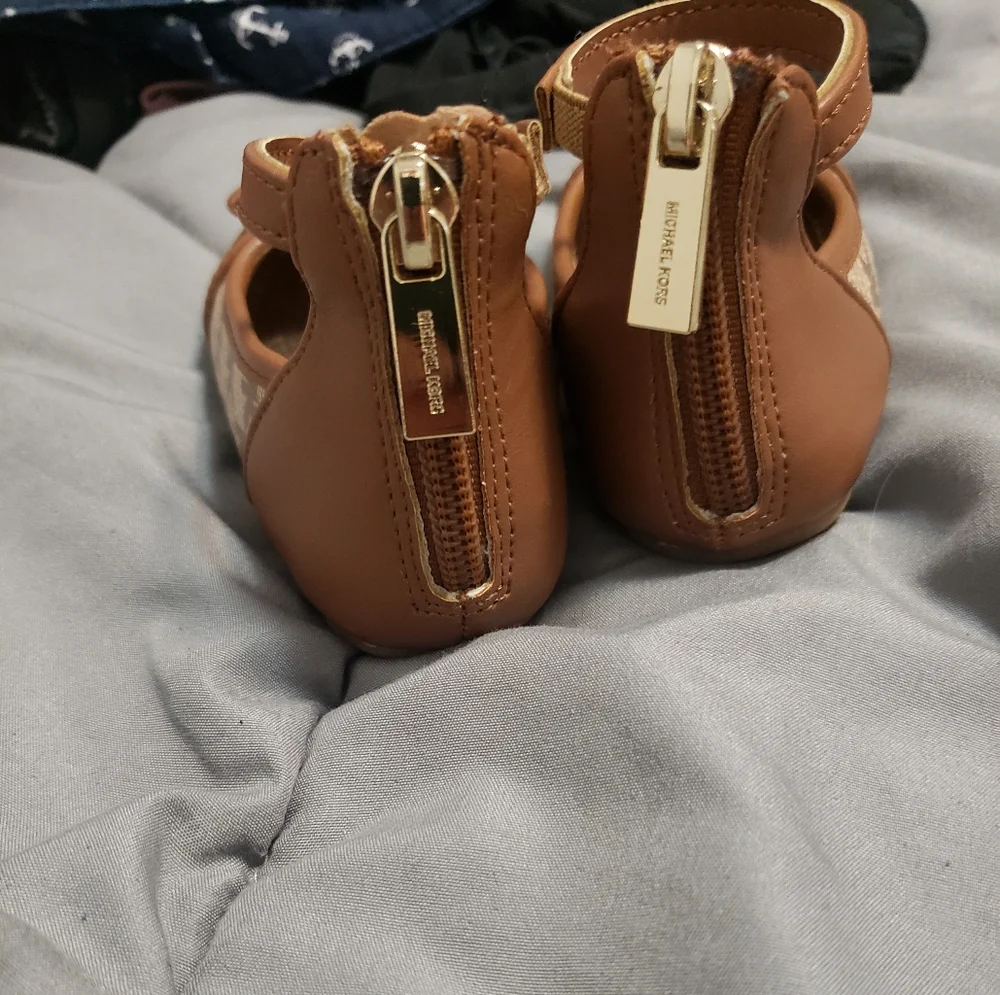 Michael Kors Tan and Brown Kids Dress Shoes